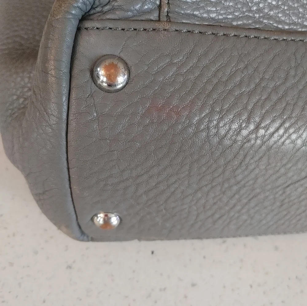 Michael Kors Grey & Cream Soft Leather Tote - Picture 11 of 16
